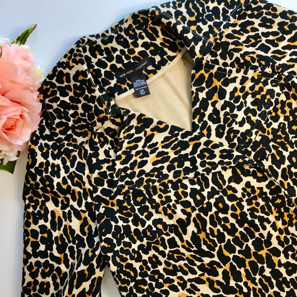 🆕 New York & Co Cheetah Print Pea Coat - Picture 5 of 8